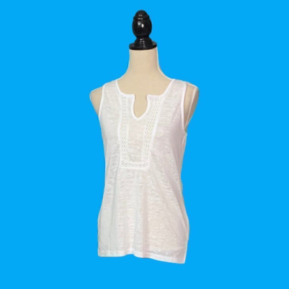 CROSBY White Sleeveless Top Sz S